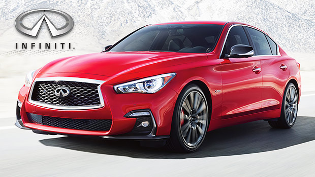 Face-lifted 2018 Infiniti Q50 with Twin-Turbo V6 Engine and Updated Safety Features