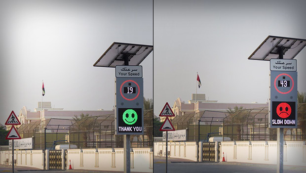 New Traffic Signs with Emojis Installed Near School Zones in Dubai