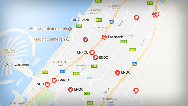 Dubai Police Expands its Service to Report Minor Accidents at Enoc Petrol Stations